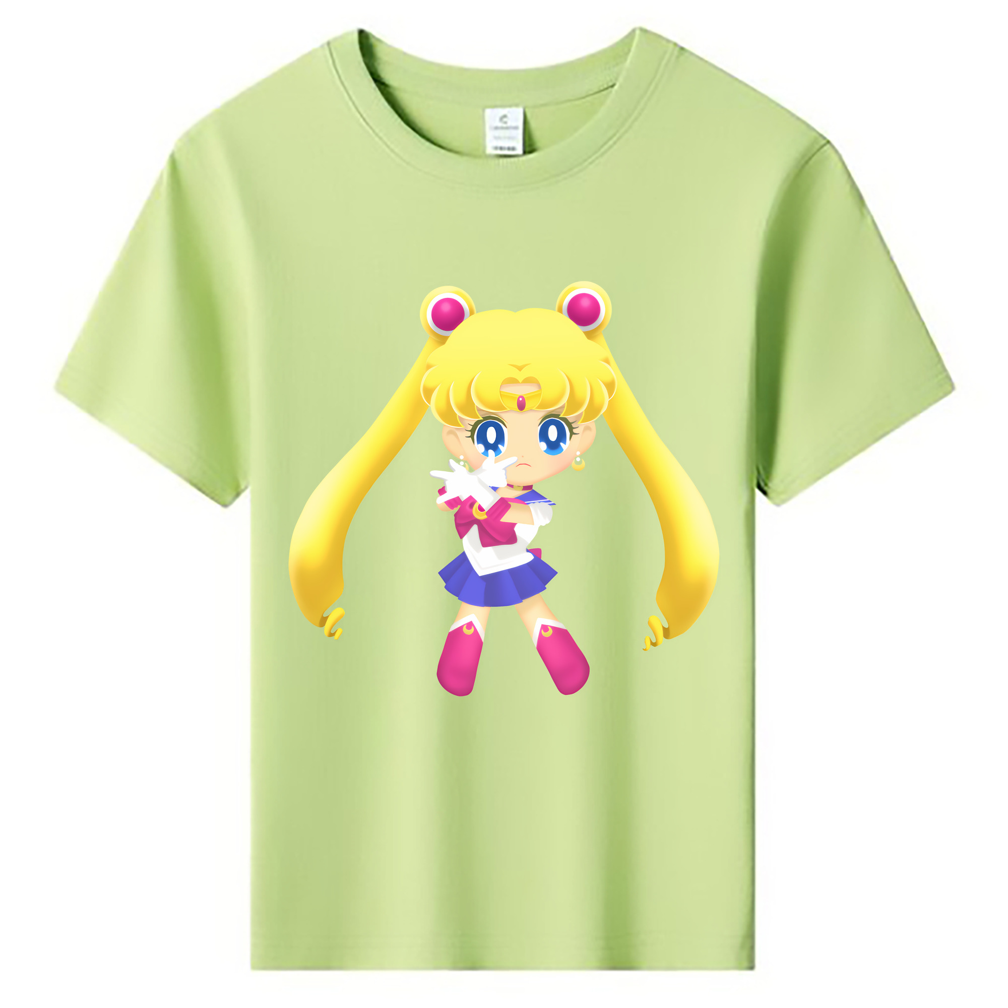（画像用） 美少女戦士セーラームーン 月野 うさぎ つきの うさぎ Sailor Moon Tsukino Usagi 綿100％キッズTシャツ（フロントプリント）